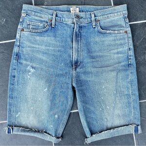 Citizens of Humanity Light-washed Distressed Bermuda Denim Shorts Size 29